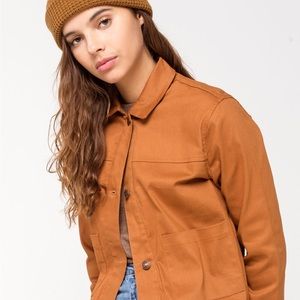 NWT Tilly’s Sky and Sparrow Brown Twill Pocket Jacket